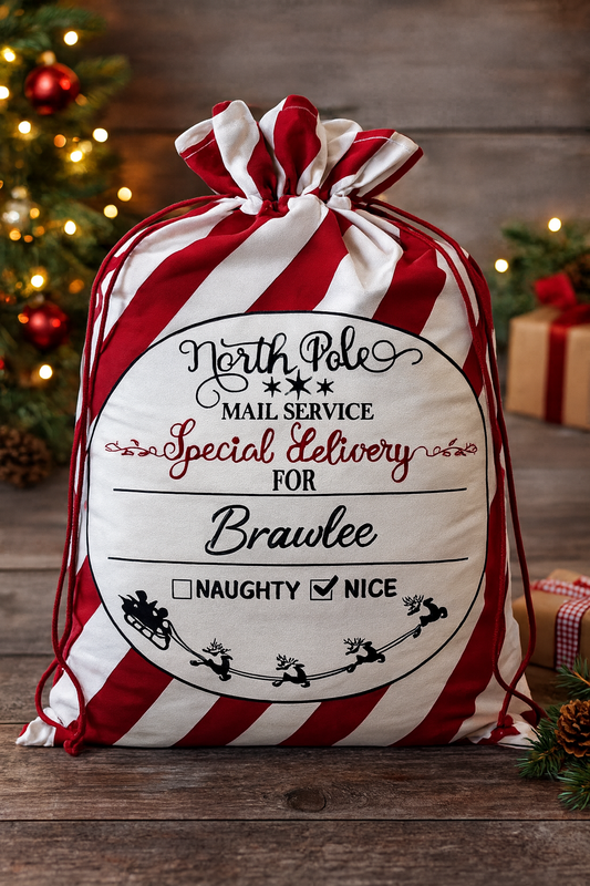 Custom Embroidered Santa Bags